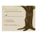 Carvalho que Wedding o cartão de RSVP Cartões Postais