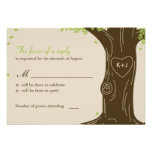 Carvalho que Wedding RSVP/cartão da resposta Convite