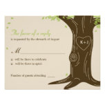Carvalho que Wedding RSVP/cartão da resposta Convite