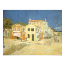 Casa amarela, Van Gogh, arte do impressionismo do  Convite