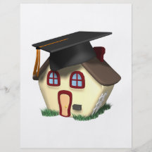 Casa da graduação panfletos personalizados