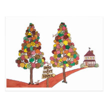 Casa doce Home Cartoes Postais