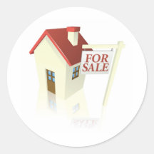 Casa para o gráfico da venda adesivos em formato redondos
