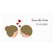 Casal bonito cartoes de visita