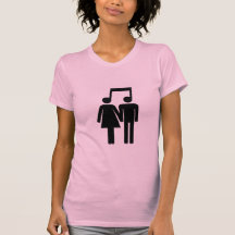Casal na camisa da harmonia t-shirts