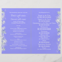Casamento branco roxo da estrela do mar da praia panfleto personalizados