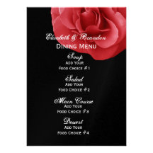 Casamento da rosa vermelha convites personalizado