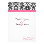 Casamento de Fuschia do Victorian que combina RSVP Convite