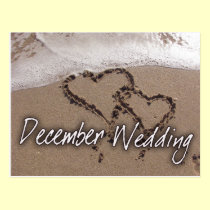 Casamento do destino da praia de dezembro - person cartões postais