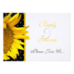 Casamento do girassol com pontos convites