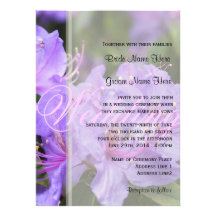 Casamento floral roxo elegante do primavera/verão convite personalizado