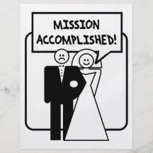 Casamento realizado "missão" panfletos personalizado