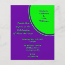 casamento roxo brilhante do círculo da modificação panfletos personalizados