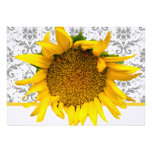 Casamento tema damasco amarelo e cinzento convites