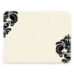 Casamento tema damasco preto real RSVP Convites Personalizados
