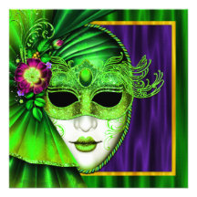 Casamento Venetian elegante do carnaval da máscara Convites Personalizado