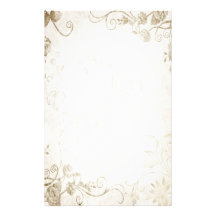 Casamento vintage antigo elegante do ouro papel personalizados