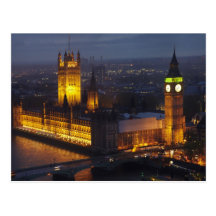 Casas do parlamento, Big Ben, Westminster Cartão Postal