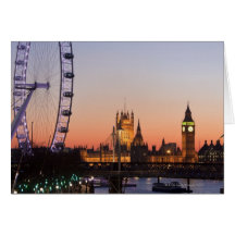 Casas do parlamento & do olho de Londres Cartões