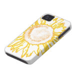 Case mate amarela do iPhone 4 do girassol mal lá iPhone 4 Capa
