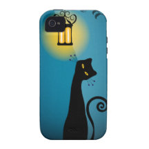 Case mate do iPhone 4/4S do gato preto