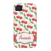Case mate Tough™ do iPhone 4 das cerejas doces