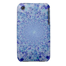 caso abstrato do iPhone 3/3GS do azul iPhone 3 Capas