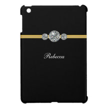 Caso Bling do iPad do monograma mini