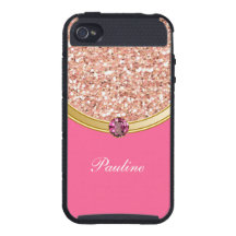 caso de Bling do monograma do iPhone 4 iPhone 4 Capa