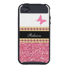 caso de Bling do monograma do iPhone 4 iPhone 4 Capa