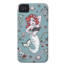 Caso de Iphone 4/4S da sereia de Molly do fluff iPhone 4 Capas