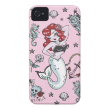 Caso de Iphone 4/4S do rosa da sereia de Molly do  iPhone 4 Capas