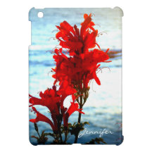 Caso do iPad da flor e do oceano mini