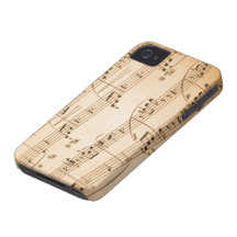 Caso do iPhone 4/4S das notas musicais iPhone 4 Capa