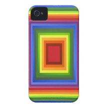 caso do iPhone 5 - cores do arco-íris - arte abstr iPhone 4 Capas