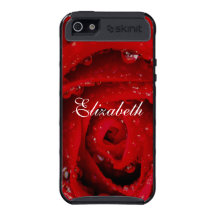 Caso do iPhone 5 da carga de Skinit da rosa vermel
