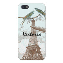 Caso do iPhone 5 da torre Eiffel do pássaro do vin