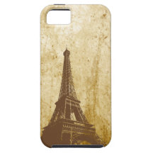 Caso do iPhone 5 da torre Eiffel do vintage Capas De iPhone 5 Case-Mate