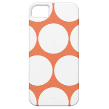 Caso do iPhone 5 das bolinhas do rosa do coral gra iPhone 5 Capa