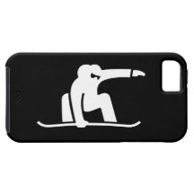 Caso do iPhone 5 do pictograma da snowboarding Capa De iPhone 5 Case-Mate