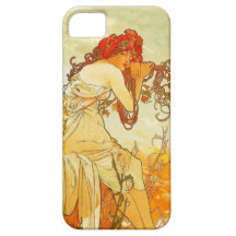 Caso do iPhone 5 do verão de Alphonse Mucha Capas De iPhone 5 Case-Mate