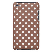 Caso do ipod touch G4 das bolinhas de Brown Capa iPod Touch Case-Mate
