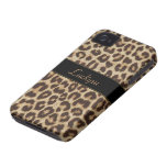 Caso feito sob encomenda do impressão do leopardo  iPhone 4 capas