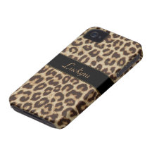 Caso feito sob encomenda do impressão do leopardo  iPhone 4 capas