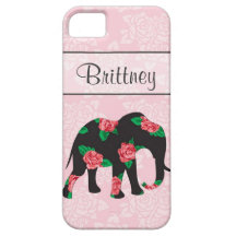 Caso floral de Iphone 5 do elefante do chique iPhone 5 Capas