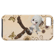 Caso louro bonito do iPhone 5 da menina (caso da i Capa De iPhone 5 Case-Mate