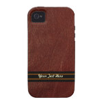 Caso resistente do iPhone 4 de couro de Brown - pe
