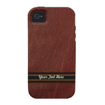 Caso resistente do iPhone 4 de couro de Brown - pe