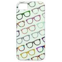 Caso retro do teste padrão iPhone5 dos vidros do h iPhone 5 Capa