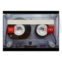 Cassete de banda magnética retro do divertimento cartoes